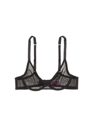 Main View - Click To Enlarge - L'AGENT - 'Layla' lace mesh non-padded plunge bra