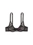 Main View - Click To Enlarge - L'AGENT - 'Layla' lace mesh non-padded plunge bra