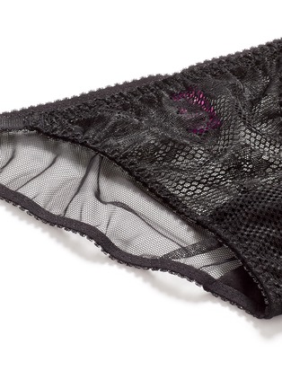 Detail View - Click To Enlarge - L'AGENT - 'Layla' floral lace mesh mini briefs