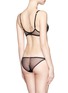Back View - Click To Enlarge - L'AGENT - 'Layla' floral lace mesh mini briefs