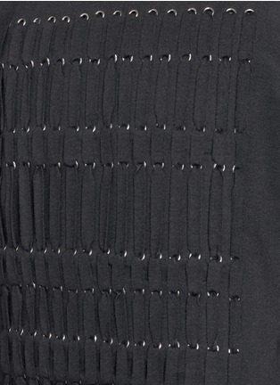 Detail View - Click To Enlarge - LANVIN - Braid front virgin wool blend top