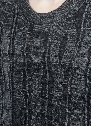 Detail View - Click To Enlarge - LANVIN - Irregular cable knit sweater