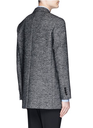 Back View - Click To Enlarge - LANVIN - Houndstooth tweed long double breasted blazer
