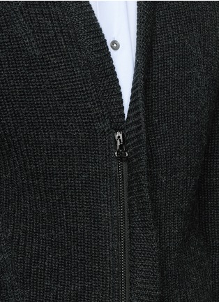 Detail View - Click To Enlarge - LANVIN - Asymmetric zip front wool cardigan