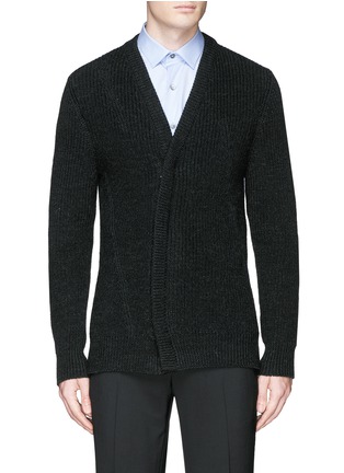 Main View - Click To Enlarge - LANVIN - Asymmetric zip front wool cardigan