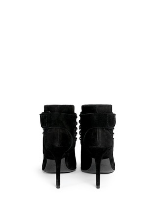 Back View - Click To Enlarge - PEDRO GARCIA  - 'Adra' strass detachable glove suede ankle boots