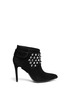 Main View - Click To Enlarge - PEDRO GARCIA  - 'Adra' strass detachable glove suede ankle boots