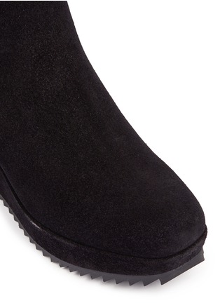 Detail View - Click To Enlarge - PEDRO GARCIA  - 'Fawn' platform wedge suede ankle boots