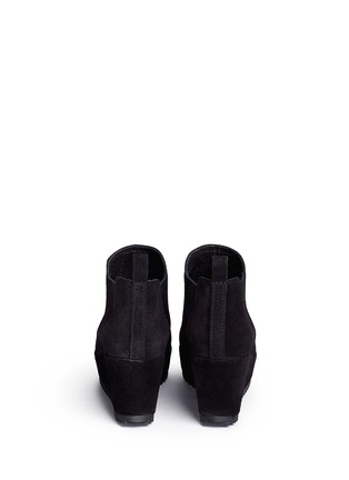 Back View - Click To Enlarge - PEDRO GARCIA  - 'Fawn' platform wedge suede ankle boots