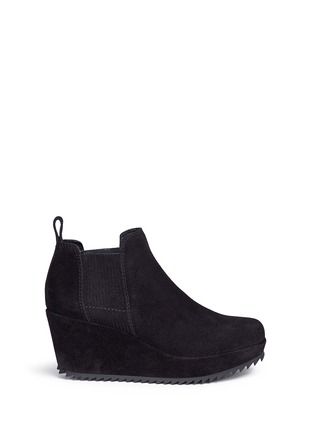 Main View - Click To Enlarge - PEDRO GARCIA  - 'Fawn' platform wedge suede ankle boots