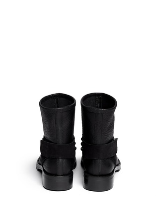 Back View - Click To Enlarge - PEDRO GARCIA  - 'Kian' Swarovski crystal stud leather ankle boots