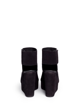 Back View - Click To Enlarge - PEDRO GARCIA  - 'Terrie' platform wedge suede sandal boots