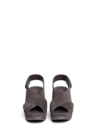 Figure View - Click To Enlarge - PEDRO GARCIA  - Federica' strap suede wedge sandals