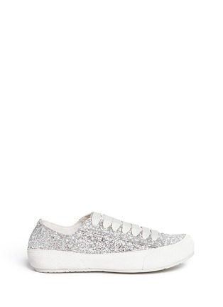 Main View - Click To Enlarge - PEDRO GARCIA  - 'Parson' suede trim glitter sneakers