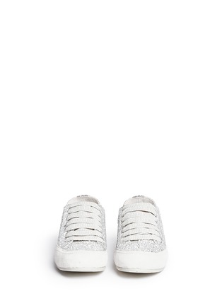 Figure View - Click To Enlarge - PEDRO GARCIA  - 'Parson' suede trim glitter sneakers