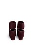 Back View - Click To Enlarge - PEDRO GARCIA  - 'Delores' peep toe platform wedge suede sandals