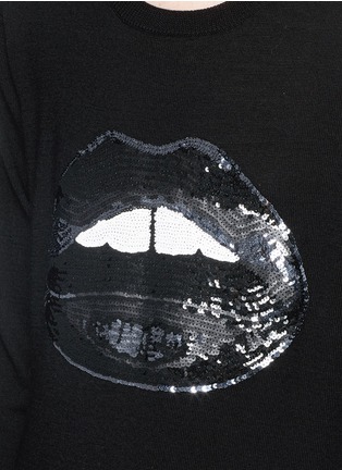 Detail View - Click To Enlarge - MARKUS LUPFER - 'Dark Lara Lip' sequin Natalie sweater