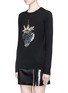 Front View - Click To Enlarge - MARKUS LUPFER - 'Dark Strawberry' sequin Natalie sweater