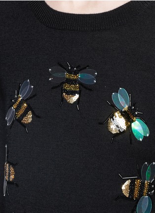 Detail View - Click To Enlarge - MARKUS LUPFER - 'Bee Ring Embellished' Emma sweater