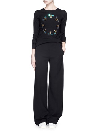 Figure View - Click To Enlarge - MARKUS LUPFER - 'Bee Ring Embellished' Emma sweater