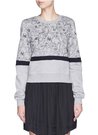 Main View - Click To Enlarge - MARKUS LUPFER - 'Linear Woodland' print Kate sweatshirt