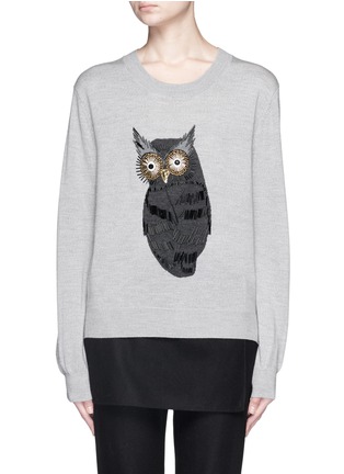Main View - Click To Enlarge - MARKUS LUPFER - 'Owl Embellished' Joey sweater