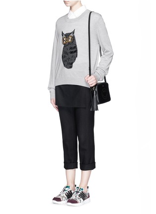 Figure View - Click To Enlarge - MARKUS LUPFER - 'Owl Embellished' Joey sweater