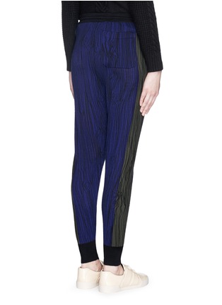 Back View - Click To Enlarge - MARKUS LUPFER - 'Woodgrain Stripe' knit jogging pants