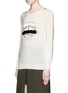 Front View - Click To Enlarge - MARKUS LUPFER - 'White Lara Lip' sequin Natalie sweater