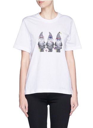 Main View - Click To Enlarge - MARKUS LUPFER - 'Gnome Trio' embroidered print Alex T-shirt