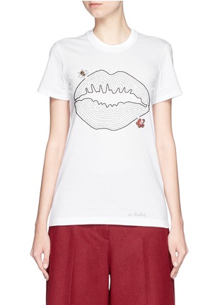 Main View - Click To Enlarge - MARKUS LUPFER - 'Smacker Lip Ladybird Maze' sequin Kate T-shirt