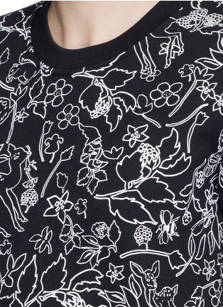 Detail View - Click To Enlarge - MARKUS LUPFER - 'Linear Woodland' print Millie dress