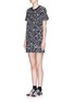 Front View - Click To Enlarge - MARKUS LUPFER - 'Linear Woodland' print Millie dress