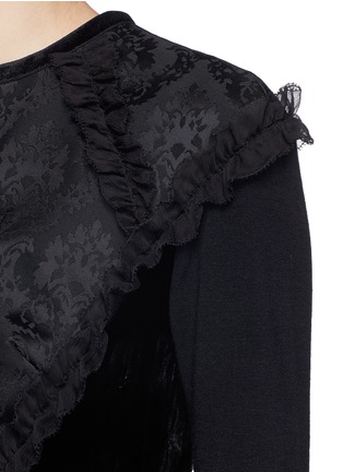Detail View - Click To Enlarge - GIVENCHY - Damask jacquard bodice velvet dress