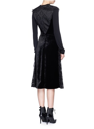 Back View - Click To Enlarge - GIVENCHY - Damask jacquard bodice velvet dress