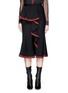 Main View - Click To Enlarge - GIVENCHY - Stripe ruffle trim slit midi skirt