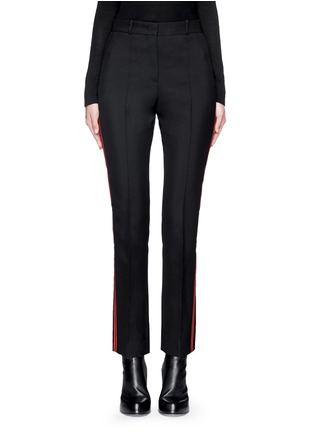Main View - Click To Enlarge - GIVENCHY - Tuxedo stripe cropped suiting pants
