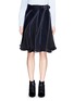 Main View - Click To Enlarge - SACAI - Chiffon insert belted flare skirt