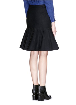 Back View - Click To Enlarge - SACAI - Button tab front drop waist felt skirt