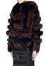 Front View - Click To Enlarge - SACAI - Hooded patchwork fox fur coat