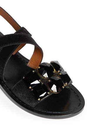 Detail View - Click To Enlarge - MARNI - Jewel pony hair sandals