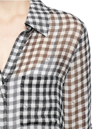 Detail View - Click To Enlarge - DIANE VON FURSTENBERG - 'Lorelei Two' gingham check silk chiffon shirt