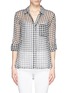 Detail View - Click To Enlarge - DIANE VON FURSTENBERG - 'Lorelei Two' gingham check silk chiffon shirt