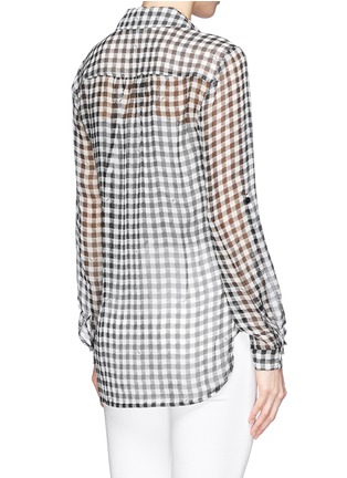 Back View - Click To Enlarge - DIANE VON FURSTENBERG - 'Lorelei Two' gingham check silk chiffon shirt