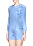 Front View - Click To Enlarge - DIANE VON FURSTENBERG - 'Giselle' gingham check print top
