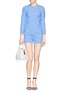 Figure View - Click To Enlarge - DIANE VON FURSTENBERG - 'Giselle' gingham check print top