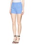 Front View - Click To Enlarge - DIANE VON FURSTENBERG - 'Fausta' gingham check print shorts