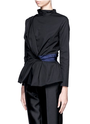 Front View - Click To Enlarge - TOGA ARCHIVES - Side draped peplum top