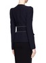 Back View - Click To Enlarge - ALEXANDER MCQUEEN - Faux pearl trim fitted blazer