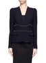 Main View - Click To Enlarge - ALEXANDER MCQUEEN - Faux pearl trim fitted blazer